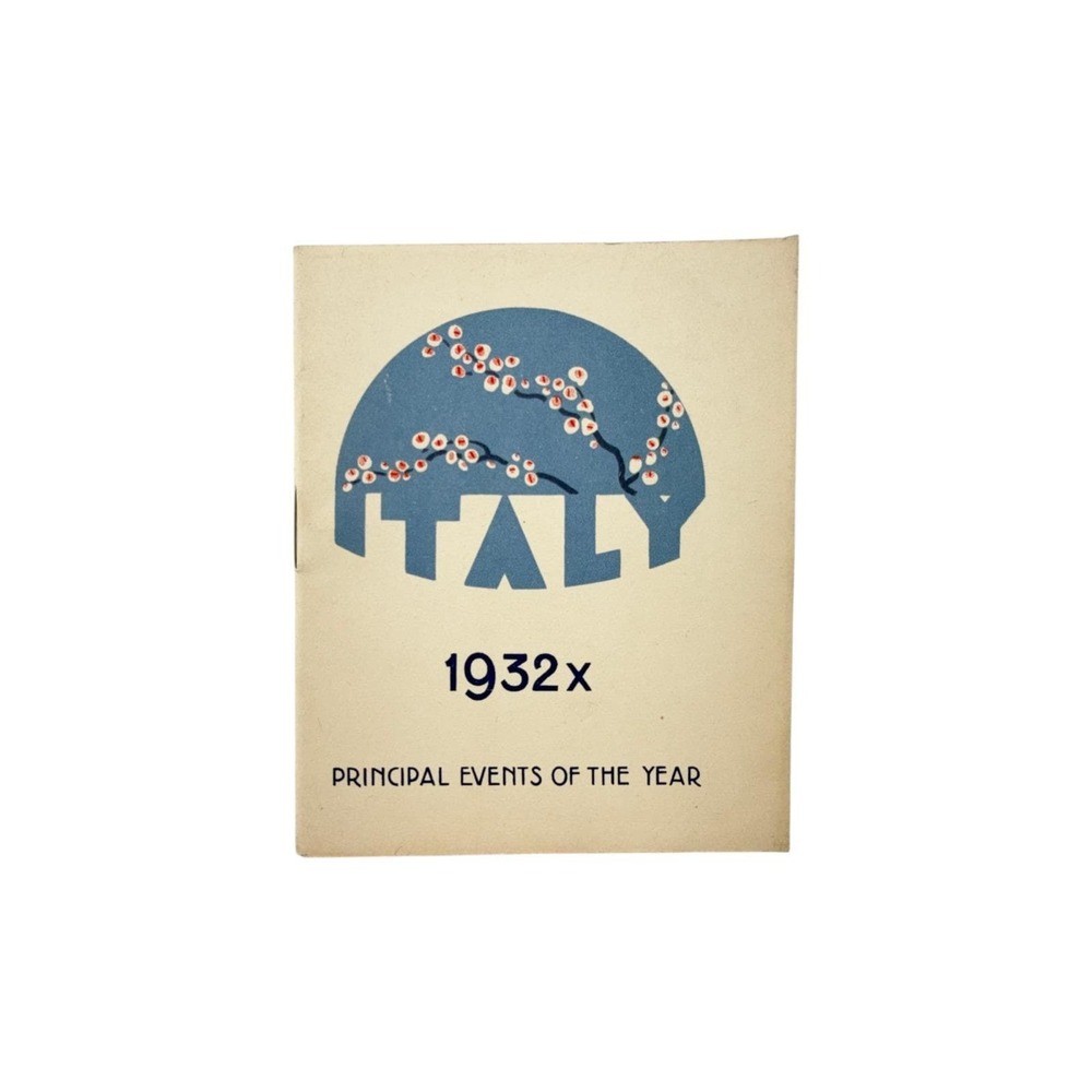 Italy Principal Events of the Year Booklet 1932 National Tourist Board, Railroad